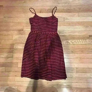 J. Crew Women's Striped Spaghetti Straps Sundress Red/Navy Size 0